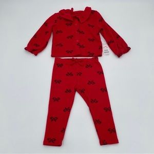 Wonder Nation Ribbed‎ Red & Black Christmas Holiday Baby Outfit - Various Sizes